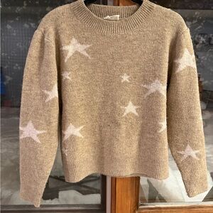 Starry Beige Crew Neck Sweater
